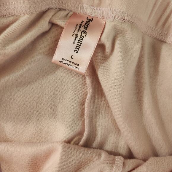 Juicy Couture Sleepwear size L , Pink with Silver Rhinestone Lettering - Picture 7 of 11